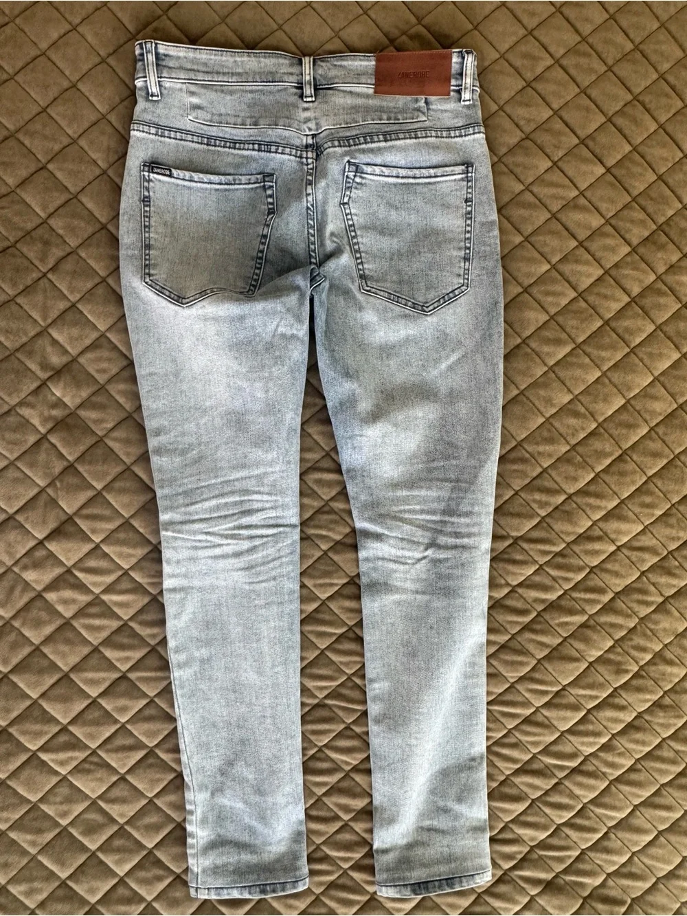 Zanerobe Light Wash Skinny Distressed Stretch Jeans Size 30